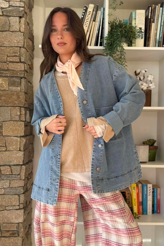 Jonti Knit Neckerchief Rosewater Marl